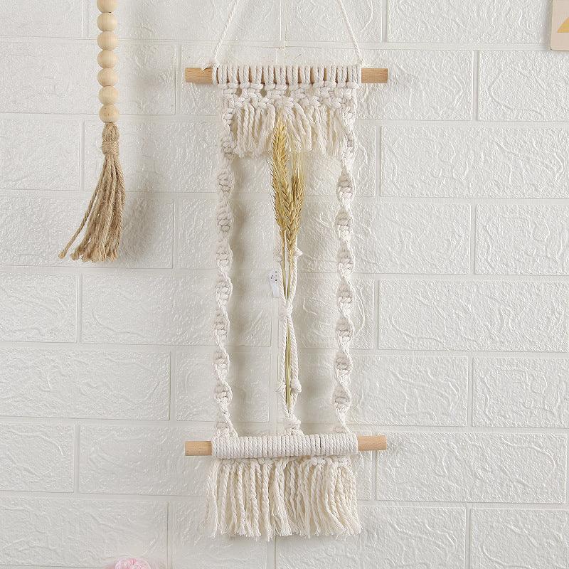 Woven Tapestry, Cotton Rope, Wall Hanging And Dried Flower Decoration - Pacisia