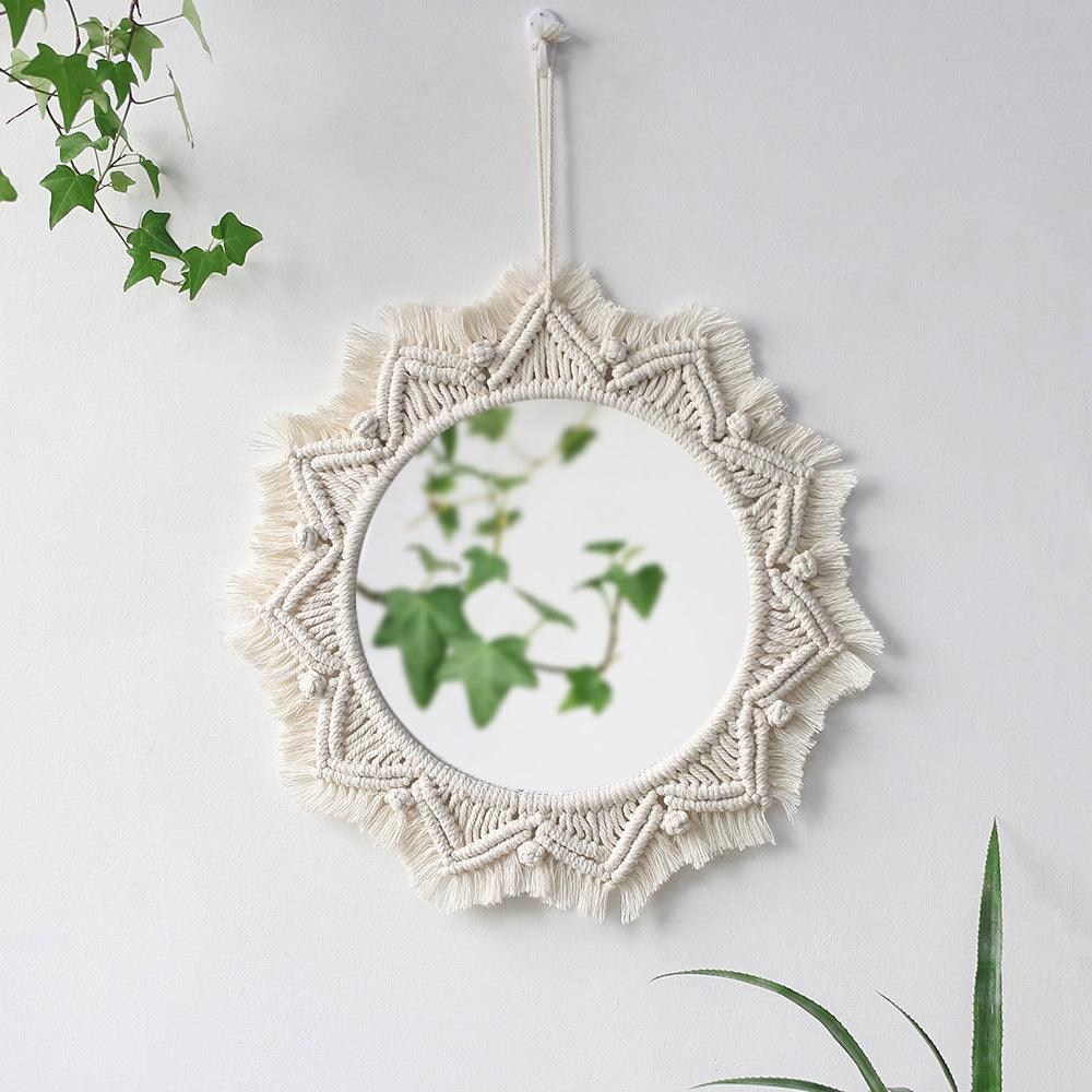 Woven Tapestry Home Accessories Handmade Decorative Mirror - Pacisia