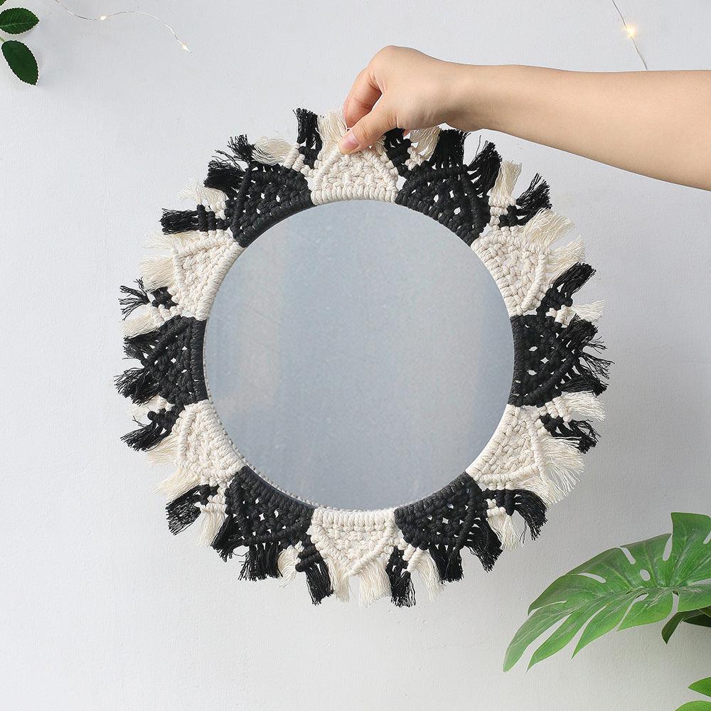 Woven Tapestry Mirror Home Accessories Handmade Decoration - Pacisia