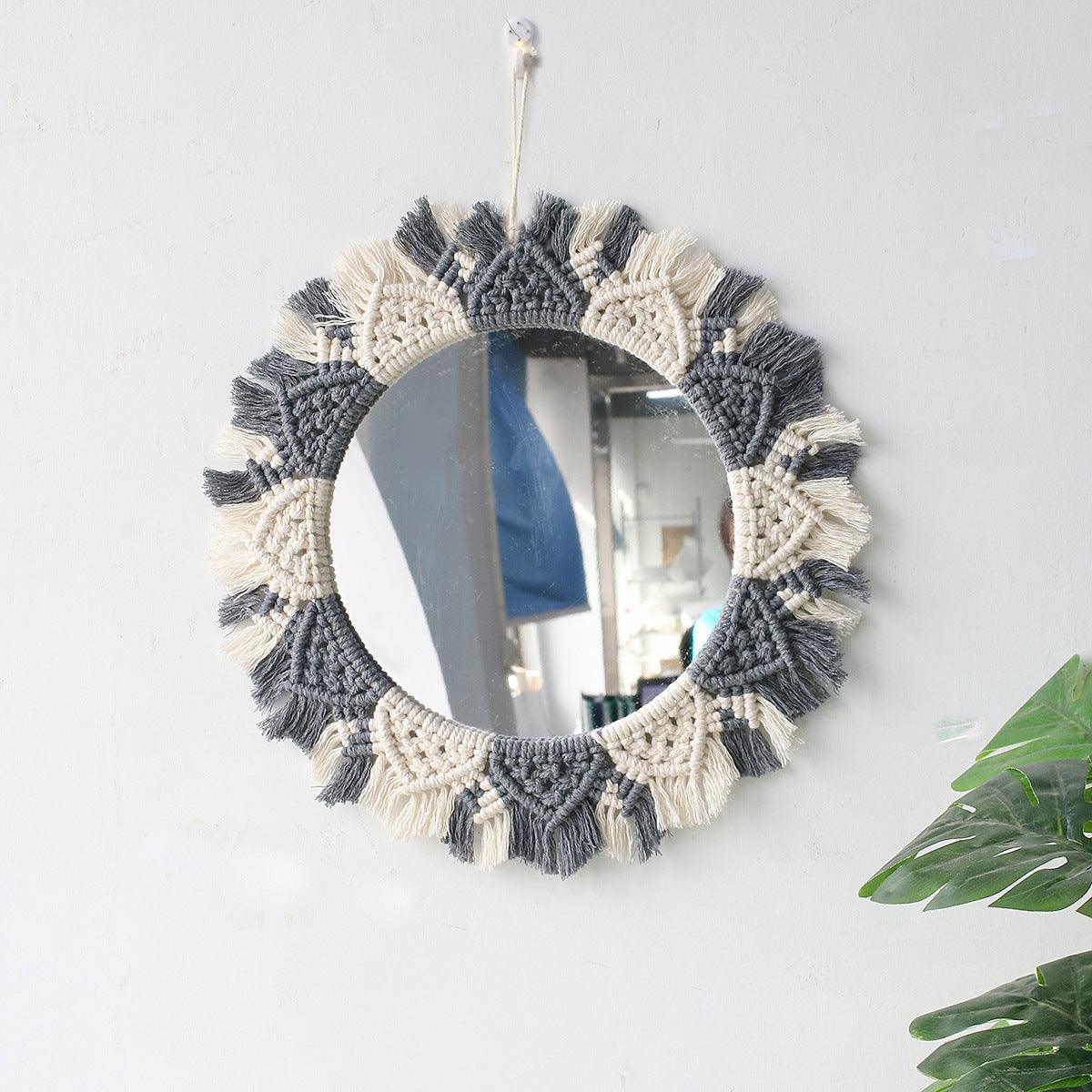 Woven Tapestry Mirror Home Accessories Handmade Decoration - Pacisia