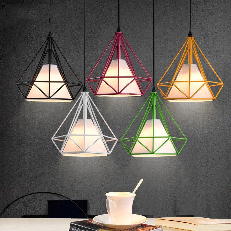 Wrought iron color diamond chandelier - Pacisia