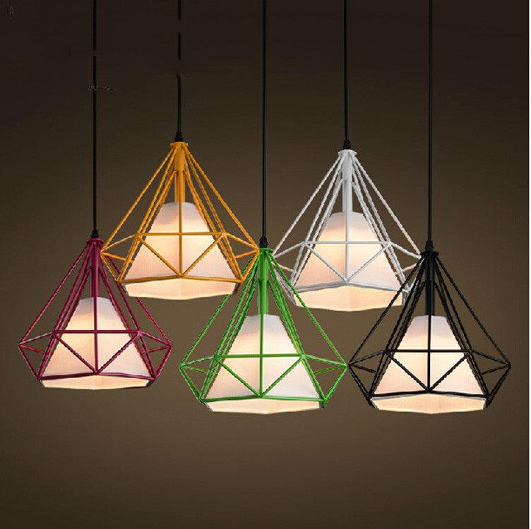 Wrought iron color diamond chandelier - Pacisia