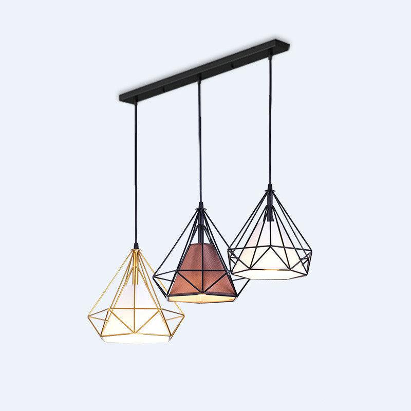 Wrought iron color diamond chandelier - Pacisia