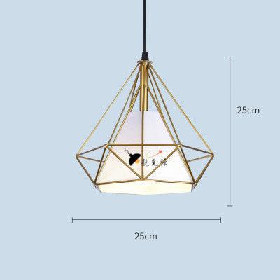 Wrought iron color diamond chandelier - Pacisia