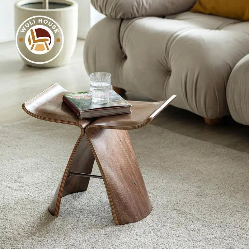 Wuli Stool Ins Danish Butterfly Chair Stool Wild Living Room Stool Shoe Replacement Stool Creative Leisure Small Bench New 2024 - Pacisia