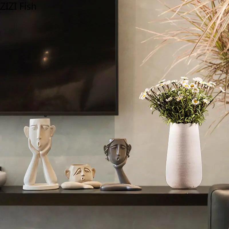 Abstract Figure Statue Vases - Pacisia