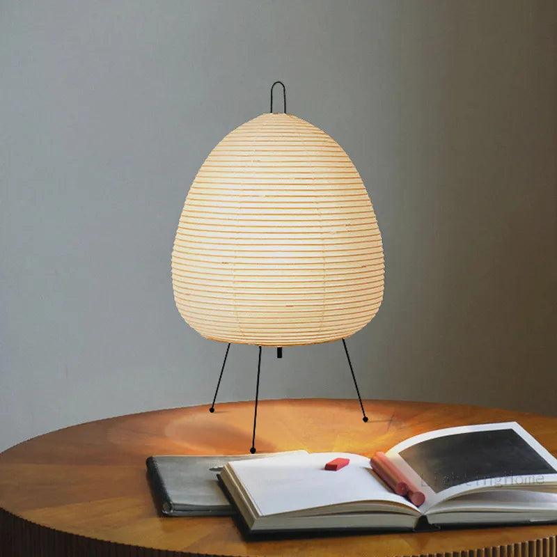 Japanese Design Akari Wabi-sabi Yong Table Lamp Printed Rice Paper Lamp Bedroom Desktop Decoration Table Lamp Drop Shipping - Pacisia