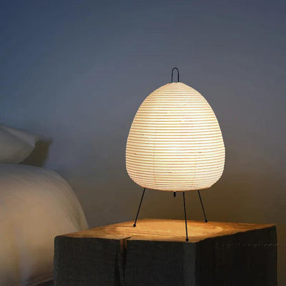 Japanese Design Akari Wabi-sabi Yong Table Lamp Printed Rice Paper Lamp Bedroom Desktop Decoration Table Lamp Drop Shipping - Pacisia