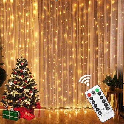 3x3/4x3/6x3m LED Curtain String Lights Christmas Garland Fairy Light Festoon Led Light Wedding Home Bedroom Decoration Lighting - Pacisia