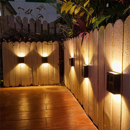 Outdoor Solar Wall Lamp LED Solar Wall Washer Light Waterproof Up and Down Luminous Lighting For Garden Street Landscape Decor - Pacisia