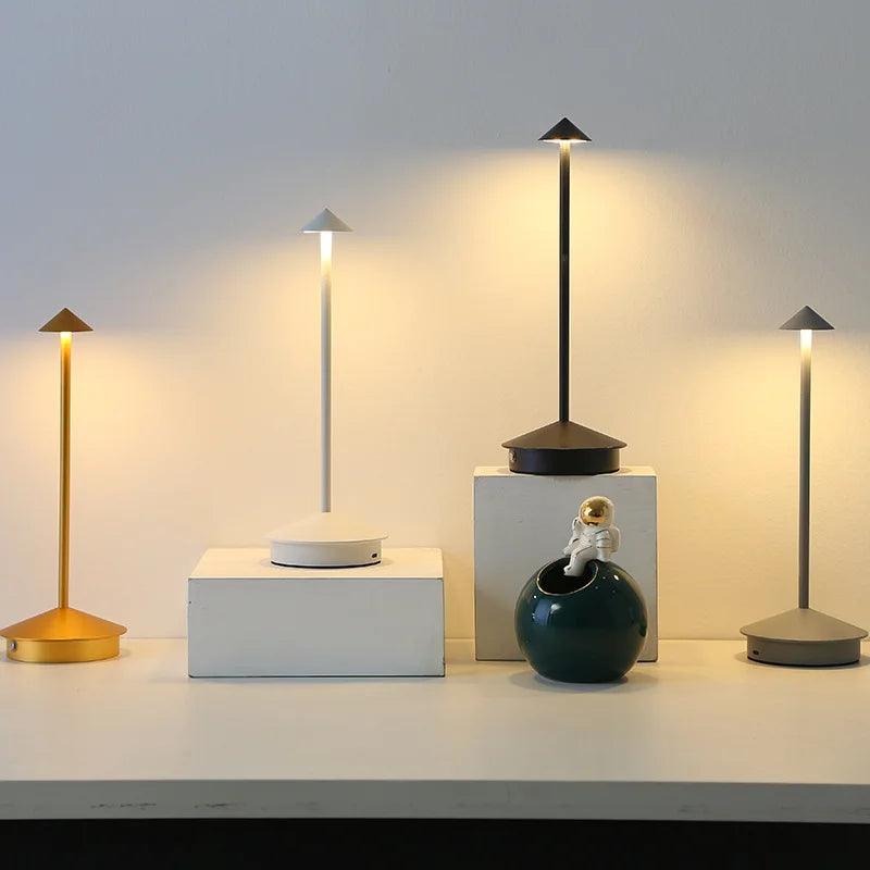 Rechargeable Table Lamp LED Touch Sensor Desktop Night Light Wireless Reading Lamp for Restaurant Hotel Bar Bedroom Desk Light - Pacisia
