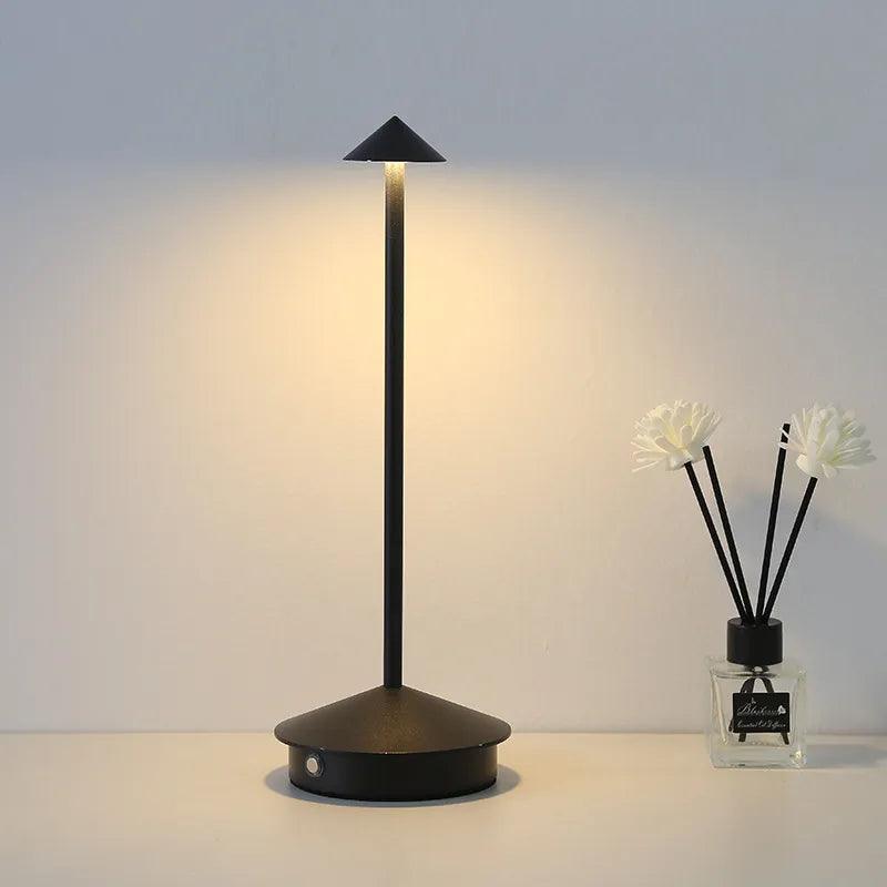 Rechargeable Table Lamp LED Touch Sensor Desktop Night Light Wireless Reading Lamp for Restaurant Hotel Bar Bedroom Desk Light - Pacisia