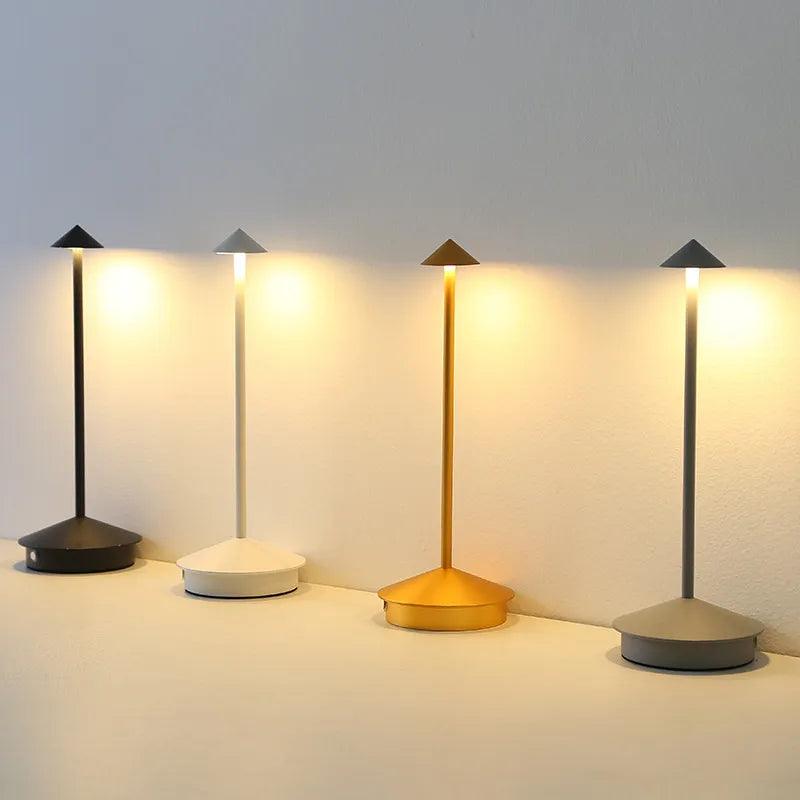 Rechargeable Table Lamp LED Touch Sensor Desktop Night Light Wireless Reading Lamp for Restaurant Hotel Bar Bedroom Desk Light - Pacisia