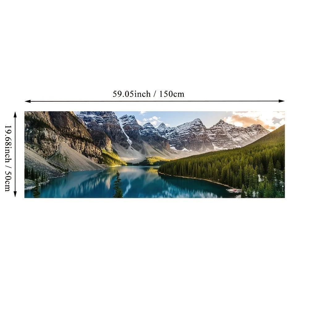 Landscape Canvas Painting, Lake Forest Mountain Scenery Painting Wall Art Decor Posters For Living Room Bedroom Prints Picture - Pacisia