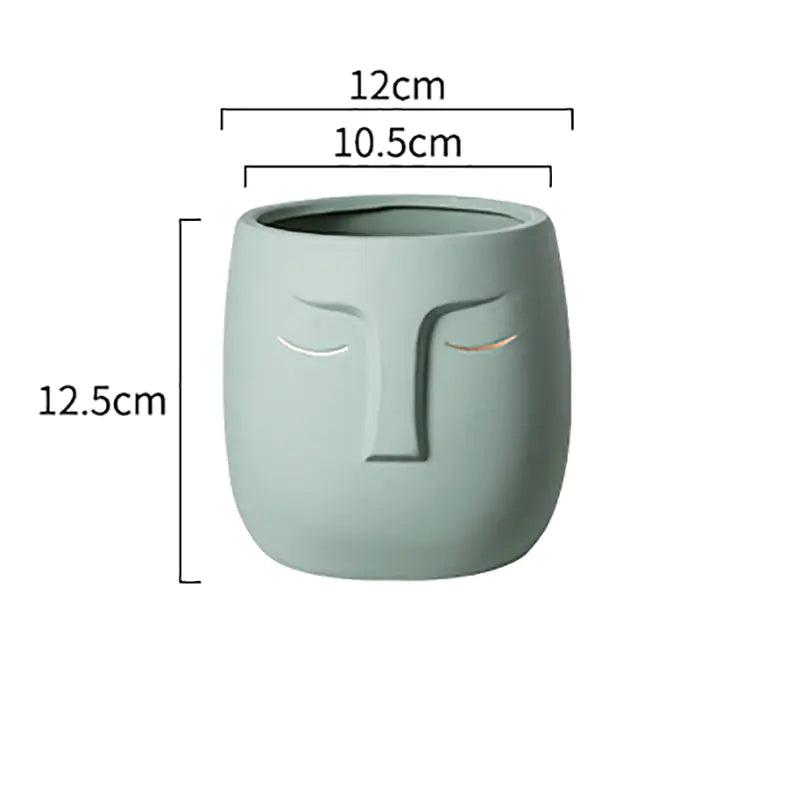 Ceramic Face Living Room Vase - Pacisia