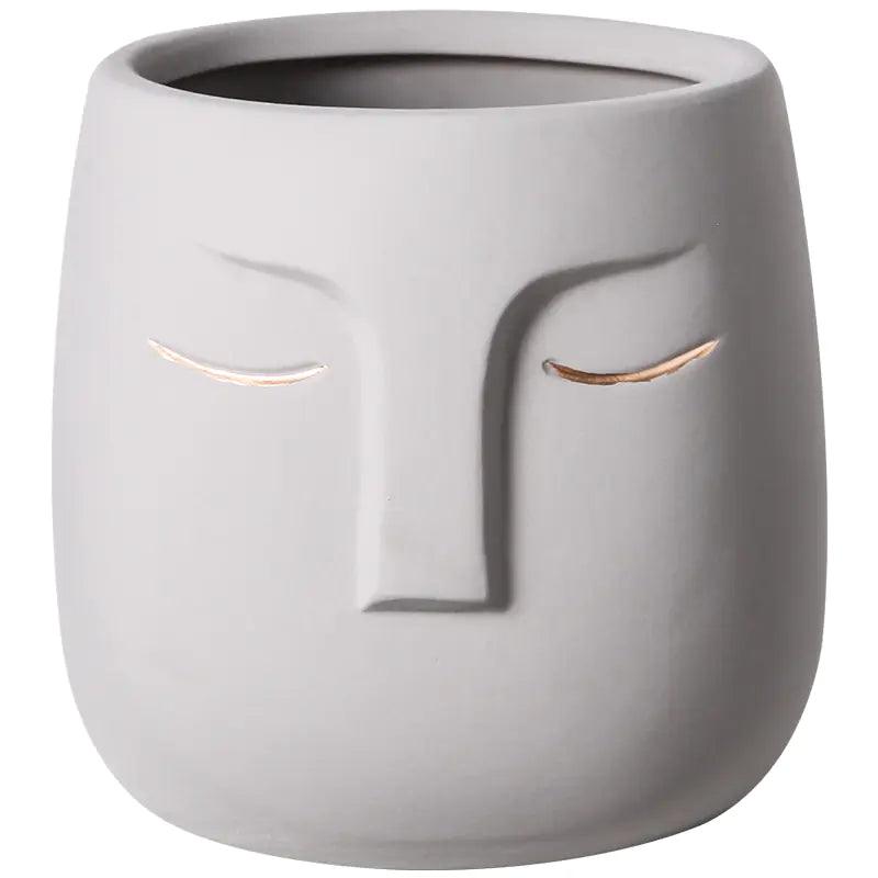 Ceramic Face Living Room Vase - Pacisia