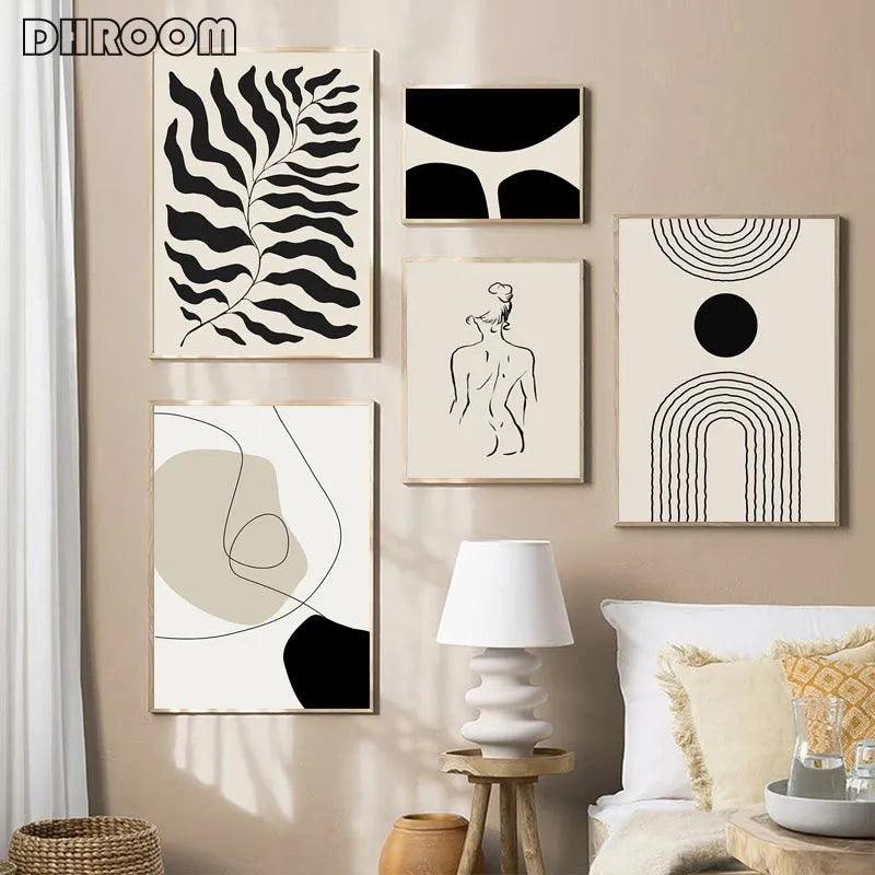 Abstract Bohemian Wall Art Poster Boho Canvas Paintings on The Wall Picture for Living Room Interior Painting Room Decoration - Pacisia